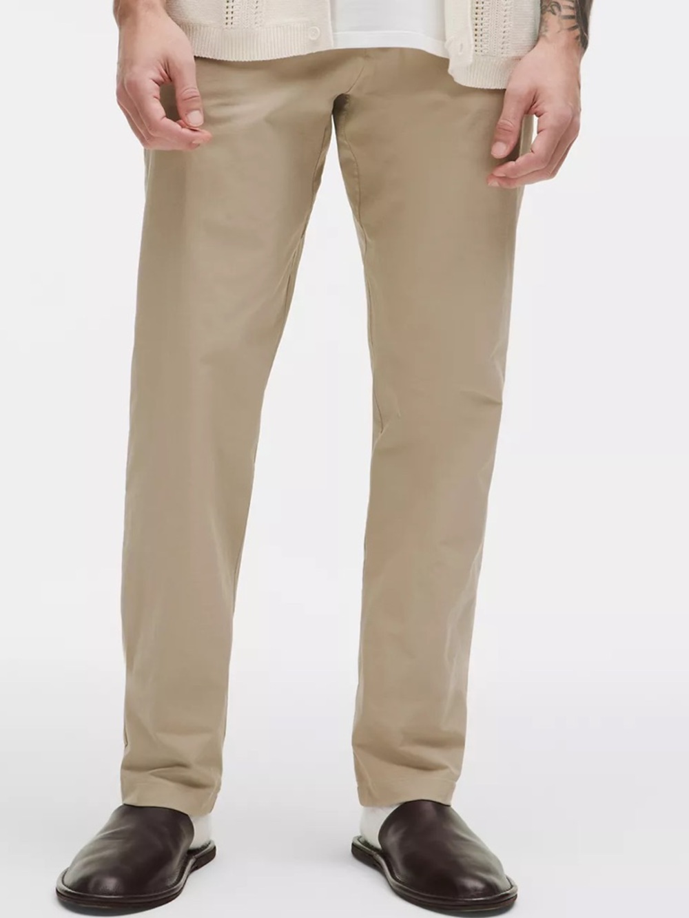 Lululemon Commission Khaki Flat-Front Chino Pants